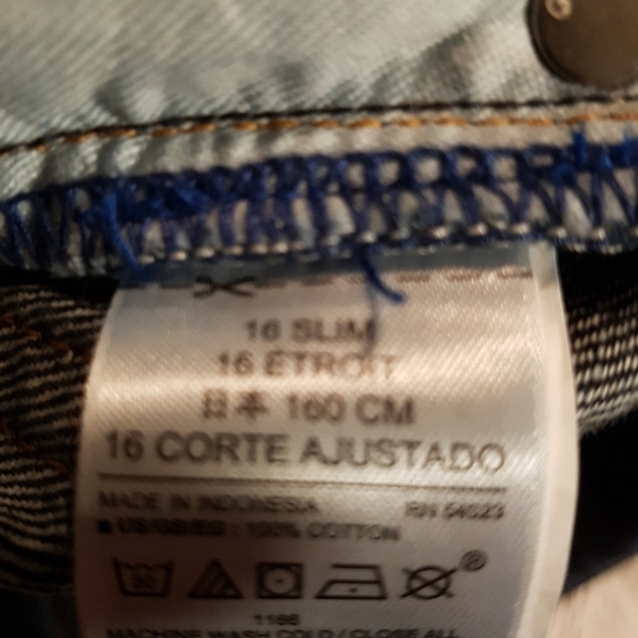 Gap boys size 16 slim original jeans dark blue, NWOT - Picture 3 of 6